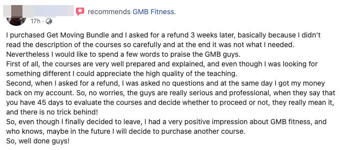 even though it wasn't for me, i had a very positive impression