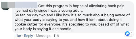 specified to you based off what your body is saying it can handle