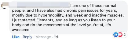 had chronic pain for years - elements is awesome