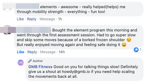 really enjoyed moving again and feeling safe doing it